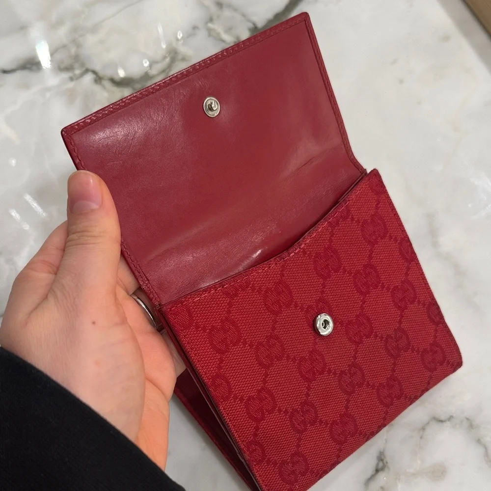 Gucci Jackie bi-fold wallet in red - Picture 7 of 8